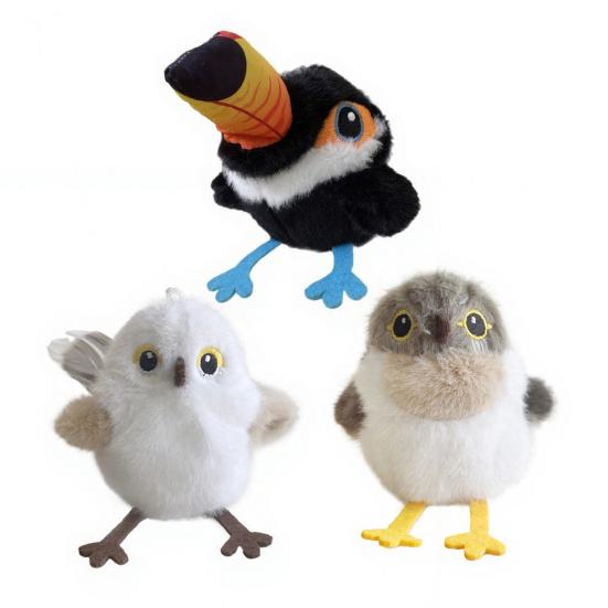 Flapping Bird Cat Toy Interactive Catnip Chirping Bird Toy Rechargeable Touch Activated Kitten Toy for Indoor Cats Exercise Pouncing Hunting