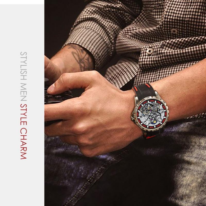 AILANG New Swiss Genuine Watches Double Tourbillon Automatic Mechanical Watches Men Waterproof