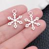 20-Piece Christmas Themed Bracelets: Silver Snowman, Santa Claus, Snowflake Pendants & Beads