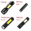 Compact LED Flashlight with Telescopic Zoom, USB Rechargeable, Portable Design