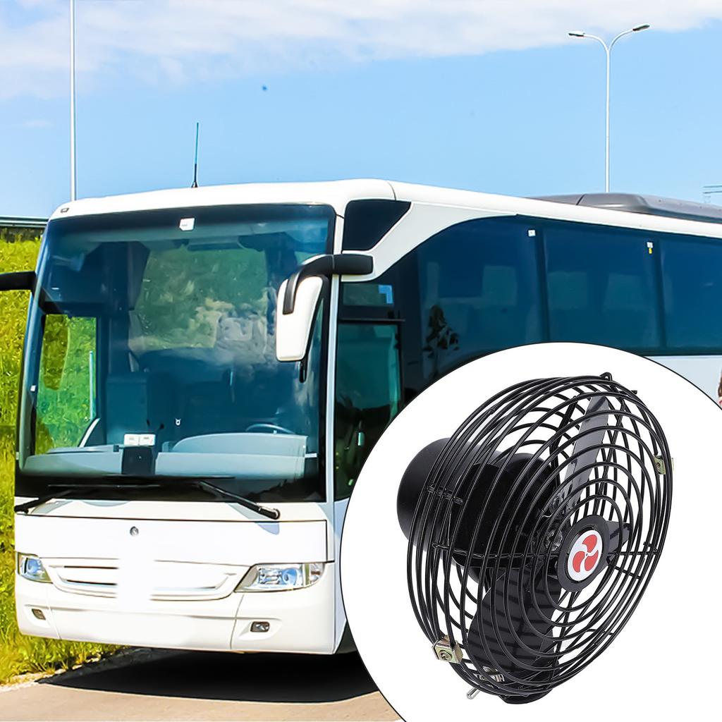12V 24V Automotive Cooling Fan With Noise Reduction Technology For Long Drives In Cars Trucks RVs Boats And Buses 8 Inch