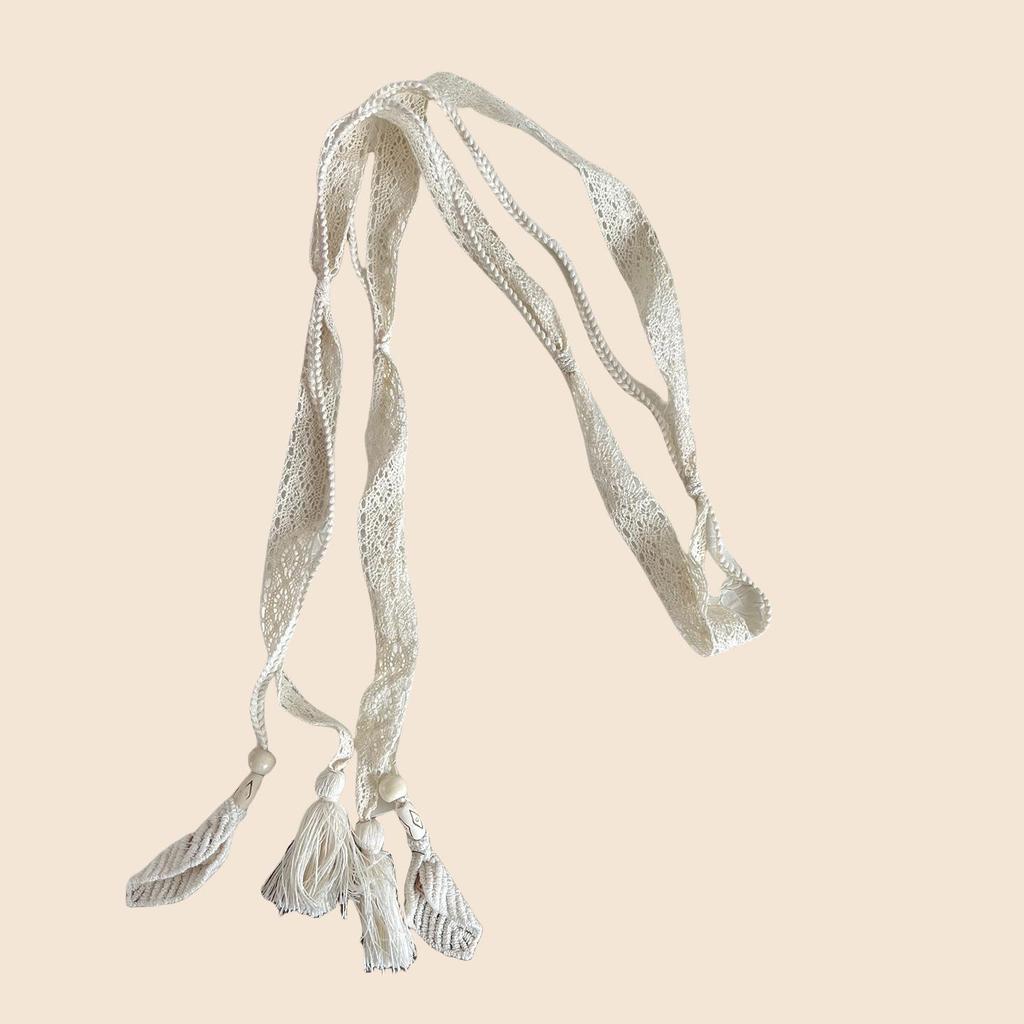 Bohemian Summer 2025 Cotton Rope Woven Belt with Tassel for Dresses