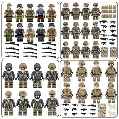 Military Specia Force Soldiers SWAT Gun Weapon Building Blocks Kit Bricks Sets Classic Arms Model Kids Toys