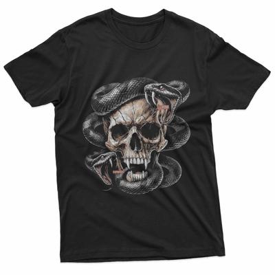 Gothic Skull Snake Streetwear T-Shirt