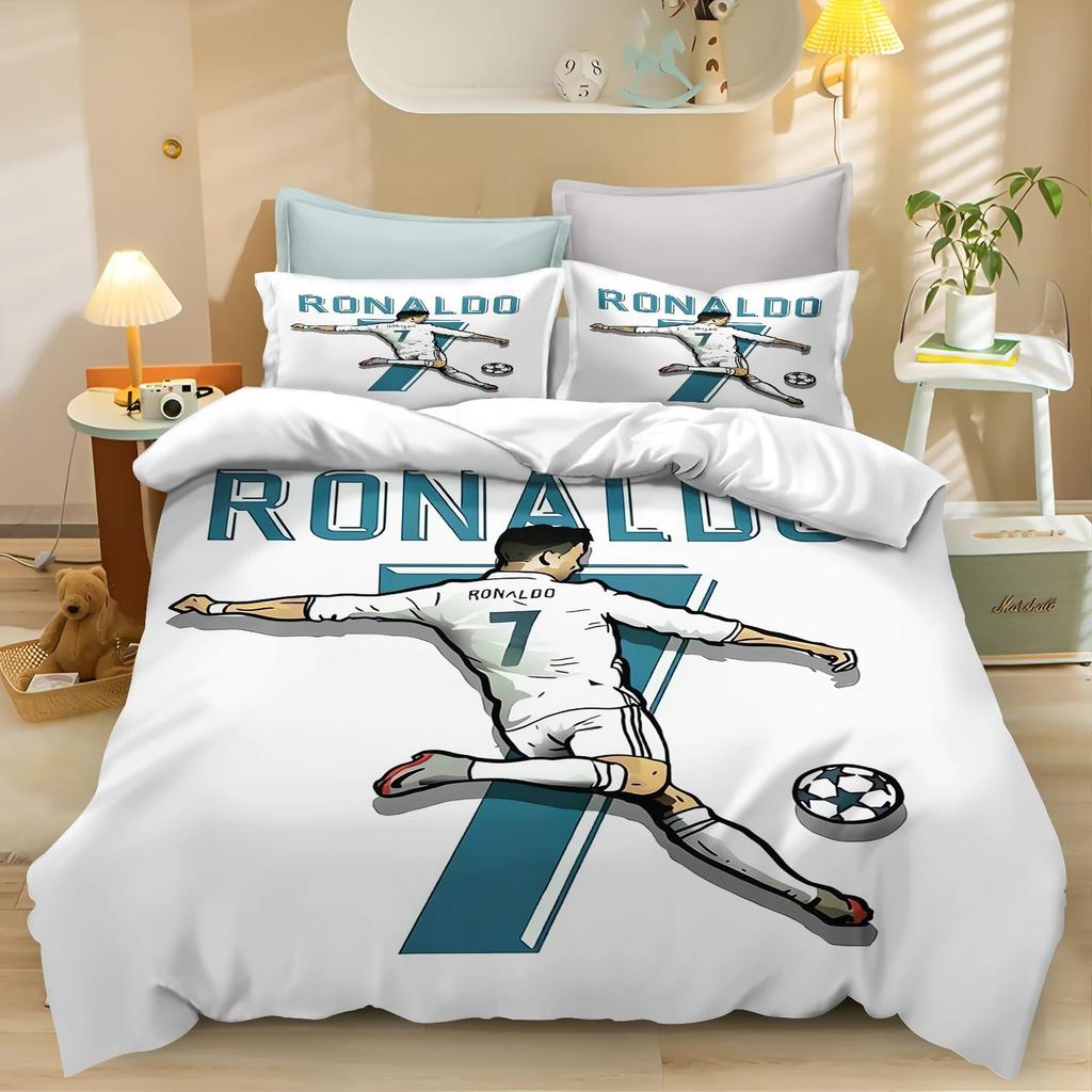 3D Printed Football Star Bedding Set Football Star Duvet Cover Double Twin Full Queen King Adult Kids Bedclothes Quilt Cover