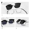 Non-polarized Foldable Clip On Sunglasses Fashion Lightweight Folding Square Sunglasses Clips