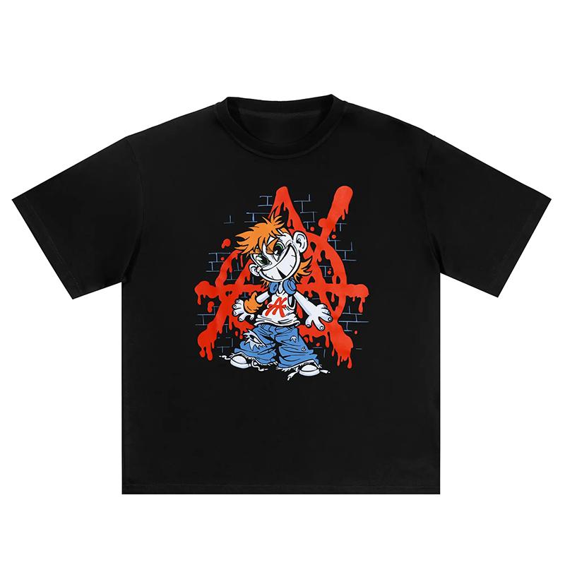

Mens TShirt Graphic Oversized Gothic Harajuku Fashion Cotton Short Sleeve Print Tops Y2k Streetwear Unisex Clothing S