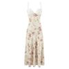 House European and American style French romantic sweet floral lace splicing sexy V-neck suspender dress