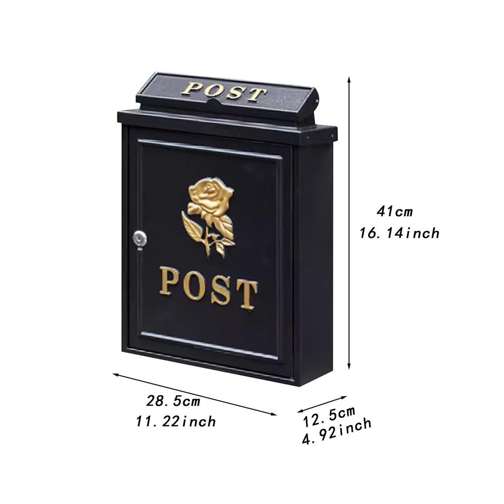 Drop Box Newspaper Holder Post Wall Hanging Mail for Outside House Garden