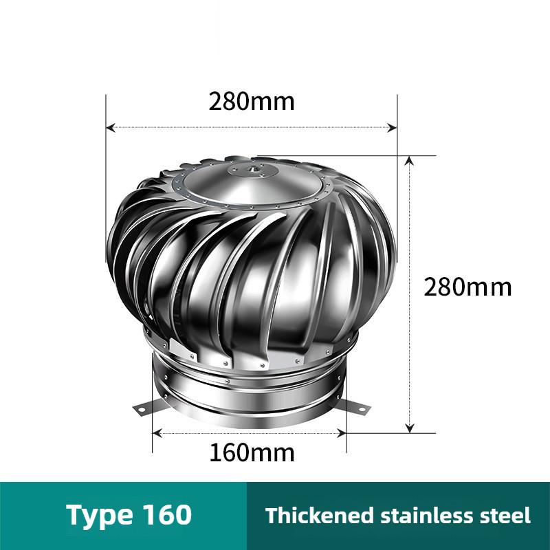 Smoke Duct Roof Ventilation Air Exchange Exhaust Ball Stainless Steel Ventilation Device Waterproof Non Powered Hood