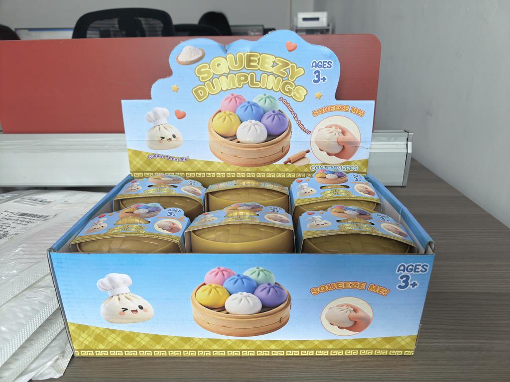 Push Bubble Colorful Dumpling Squishes Stress With Steamer Cute Anxiety Toy Soft Decompression Dough For Adults Prospector