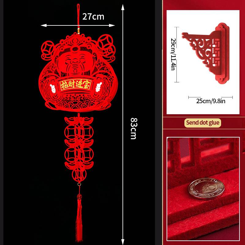 2Pcs Red Chinese Lanterns Chinese New Year Decorations Spring Festival Lantern Lucky Fu 3D Puzzle Lanterns Festival Celebration