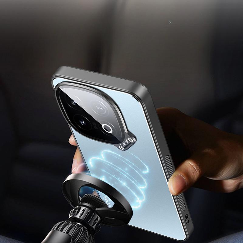 For VIVO IQOO Z10 Turbo Pro Case Metal Lens Camera Holder Cover for IQOO Z10 Turbo (pro) Shockproof Matte Invisible Bracket Case