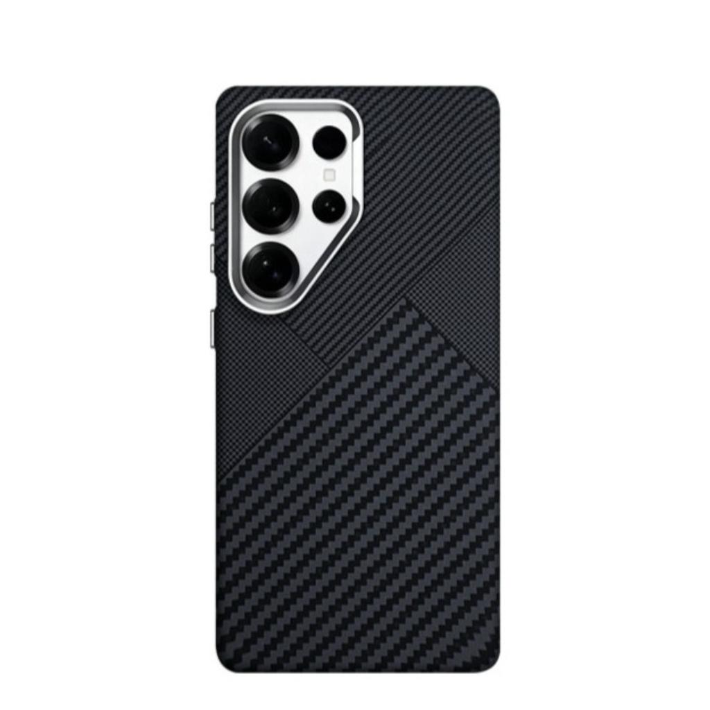 Fashion Patterns Carbon Fiber Texture N52 Magnet Phone Case for Samsung S26 Ultra S25 Ultra S24 Ultra S23U /Shockproof /Thin Anti-fingerprint