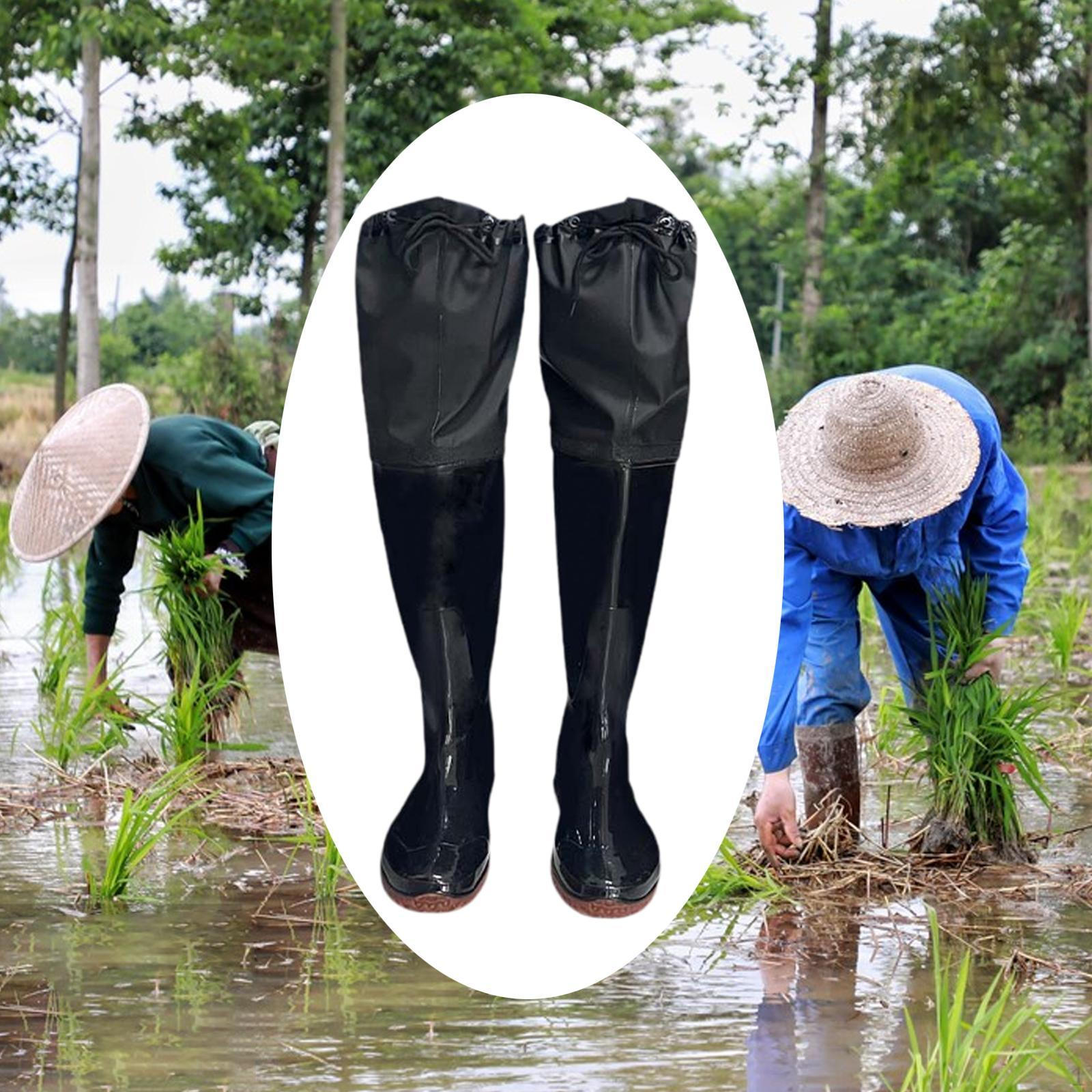 

Рыбацкие сапоги-вейдерсы до бедра Охотничьи ПВХ Высота 60 см Легкие Мягкая подошва Обувь для ходьбы по воде Сапоги с приваренным сапогом Shoes 42 EUR Size