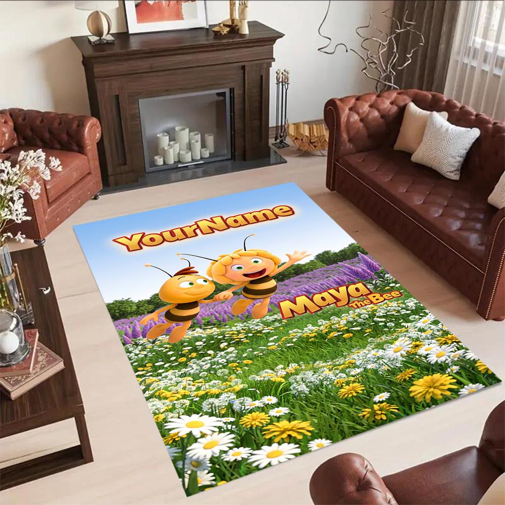 Biene Maja Personalized Name Carpet Design for Decorate room Outdoor Dormitory Dining Room Antislip Carpet Decorate Offices Perfect Gift for Women/Men
