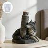 Silikon-Kerzenform mit Wolfs- und berühmten Turmdesigns für Projekte