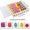 Colorful Wooden Toys Matching Game Colorful Beaded Toy  Preschool Learning