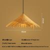 Bamboo Weaving Straw Hat Chandelier - Southeast Asian Wabi-Sabi Style Rattan Lampshade for Farmhouse Decor.