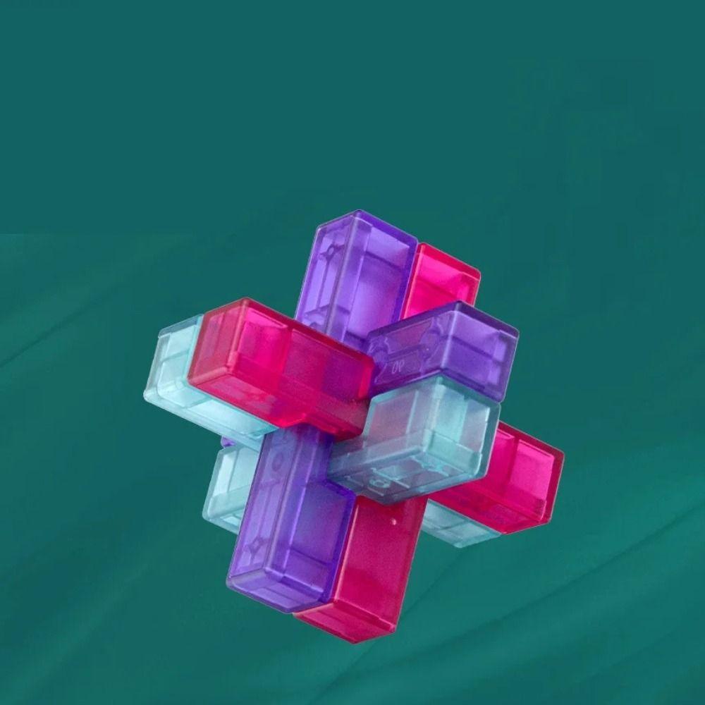 Transparentní IQ hlavolamy Luban Lock LuBan Lock Kong Ming Lock Děti a dospělí