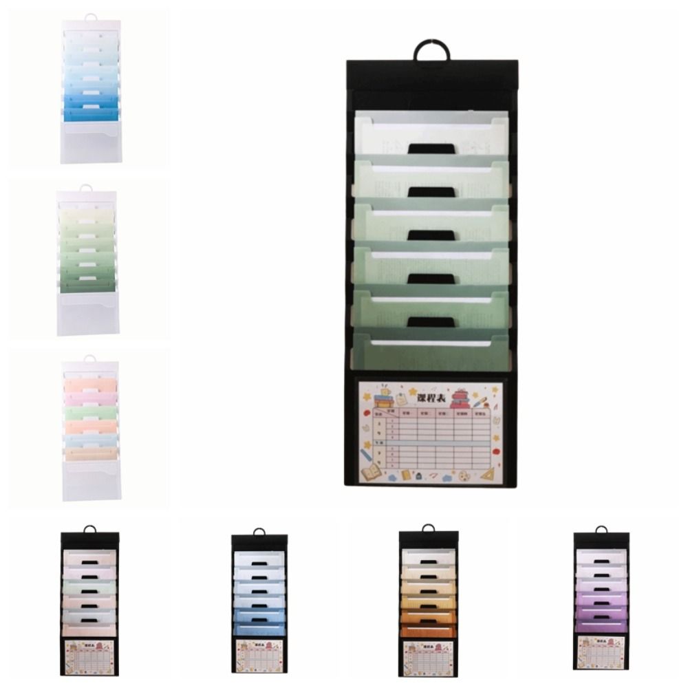 Large Capacity File Organizer 6 Pockets File Storage Bag Portable Hanging File Folders  Office