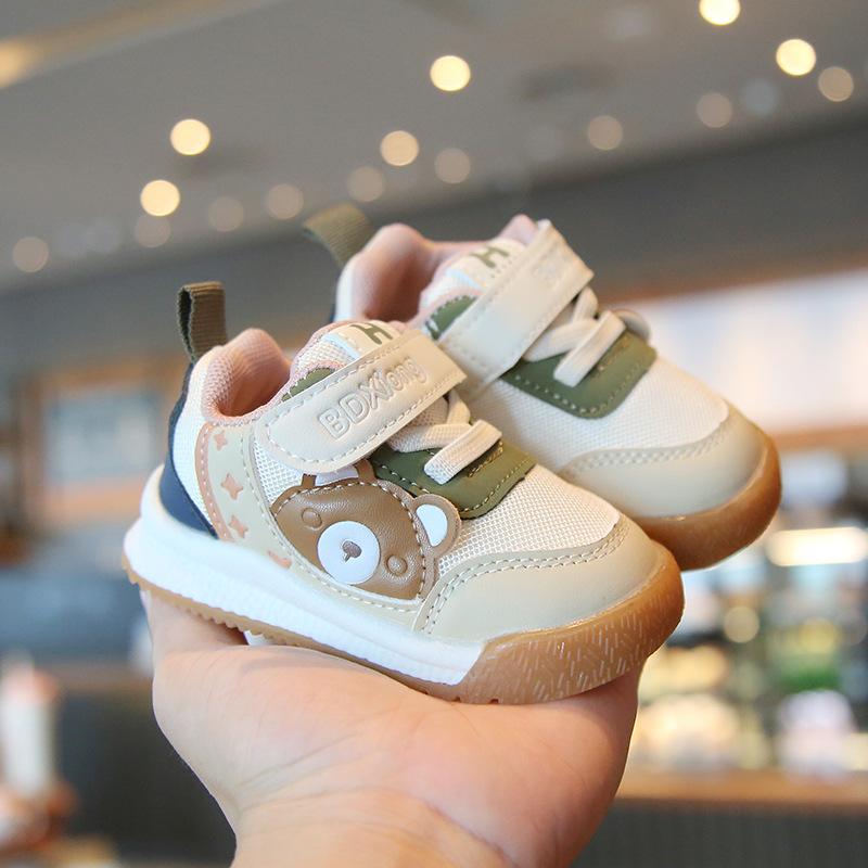 

Осенние ходунки Мода Повседневный комфорт Обувь для маленькой девочки Нескользящая Мягкая подошва Универсальная детская обувь Новая классика в наличии Обувь для мальчиков 16insole11.5cm бежевый