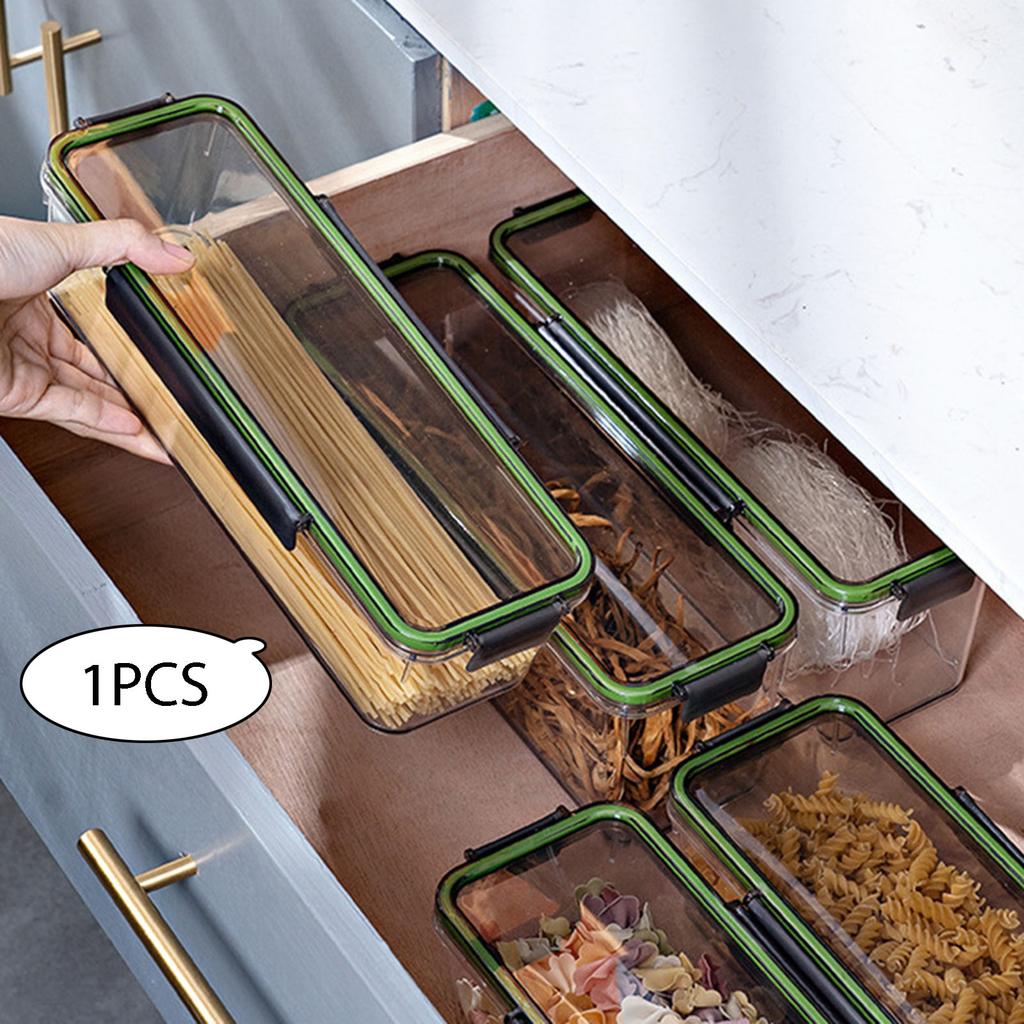 Pasta Container Seal Food Grade Nonstick Pasta Keeper Heat Resistant Airtight Vegetables Fruit Storage Box for Dorms Kitchen