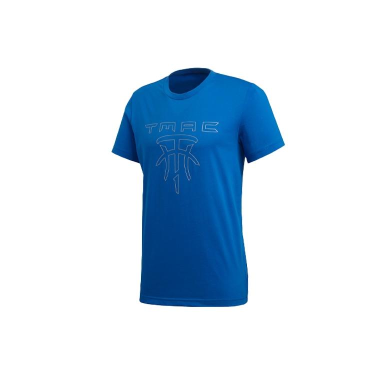 adidas T-MAC Legacy Basketball Sports Round Neck Short Sleeve Blue Men s FM4957 M