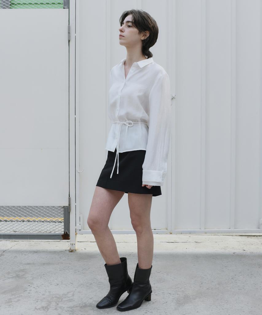 DENOAH Elvia Belted Blouse (White)