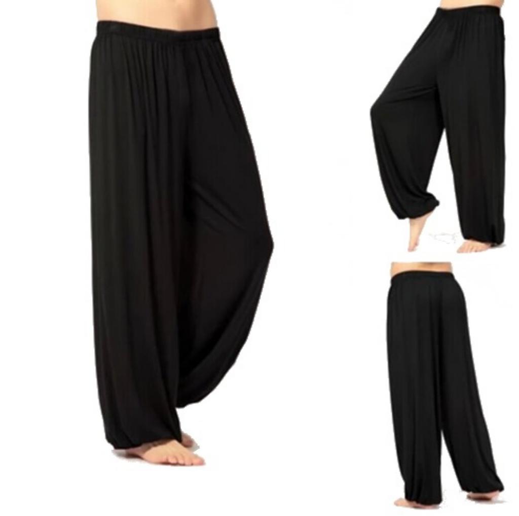 Yoga and Tai Chi Relaxed Silhouette [phalatina] Pants, Spring/Summer, Lightweight, Fit, Comfortable, Sweat-Proof, Sporty, Easy-Movement (01. Black,