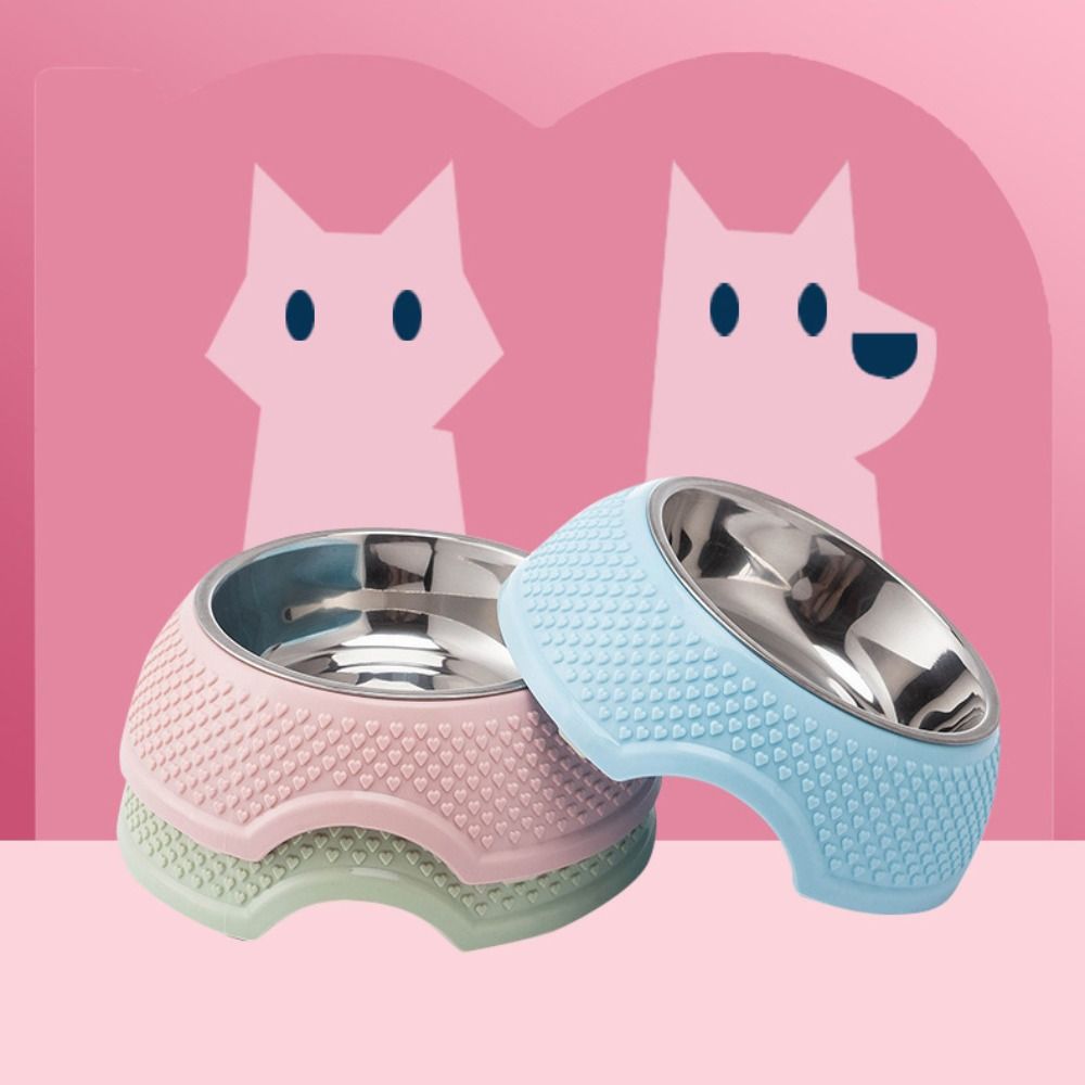 

Нескользящая миска для кошек и собак с рисунком в форме сердца, контейнер для корма и воды для домашних животных, защитное горлышко