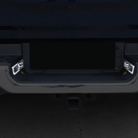 For -2024 Dodge RAM 1500 ABS Chrome Look Rear License Plate Lamp Cover Trim