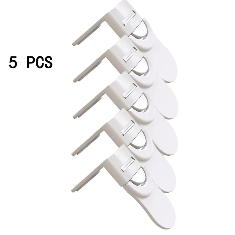 2/5PCS Baby Safety Locks Drawer Lock Anti-Pinching Hand Cabinet White Drawer Locks Refrigerator Lock Buckle Children Protection