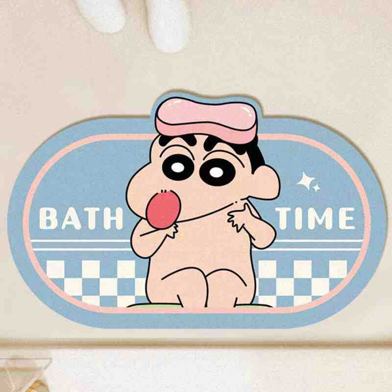 Cartoon Diatom Mud Floor Mat, Anti-Skid Pad At The Door Of The Bathroom, Dirt-Resistant, Wear-Resistant And Easy To Take Care Of, Cartoon Absorbent