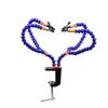 Help Hand Soldering 3rd Hand Tool Vise Table Clamp Holder Tool - Soft Flexible Arm with Adjustable Clips (1 Piece - Black)