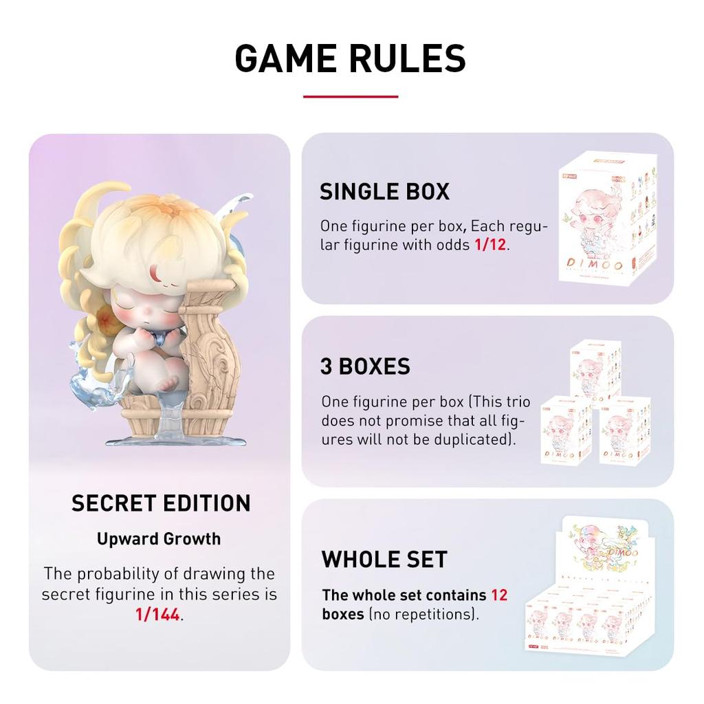 POP MART DIMOO Shapes In Nature Series Box of Pop Mart Gachapon Blind Box Plastic Premium PVC Soft Original Birthday Gifts [Assorted 12] Figures,