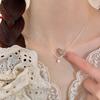 Silver Imitation Pearl Necklace: Elegant Versatile Clavicle Chain for Women