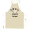 Kitchen Apron - Planetee - Personalized (first Name) - Breton Impression - Resistant Cotton, Adjustable Ties