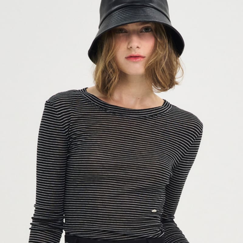 SORRY TOO MUCH LOVE Kunstleder Fischerhut_Schwarz