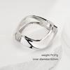 Interlocking Ring Open Bangle - European & American Light Luxury Design for Women