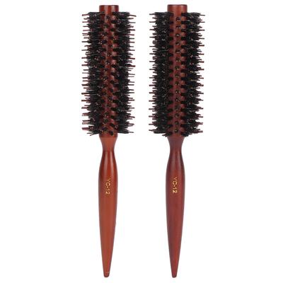 Round Styling Hair Brush Salon Use Curling Roller Hairbrush with Pointed Tail Handle