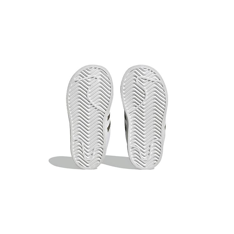 Adidas Originals Superstar Low top Skateboard Shoes White Brown Green Infant And Toddler HQ4286