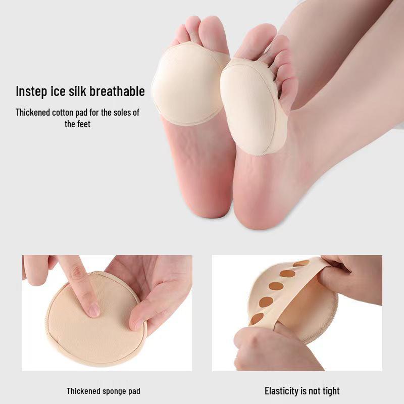 Invisible Forefoot Pad: Sweat-Absorbent, Odor-Resistant Cotton Half Socks for Women's High Heels