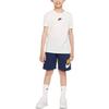 Nike Sportswear Club Fleece Printed Letter Logo Drawstring Straight-Leg Shorts Kids Bottoms Blue CK0509-411