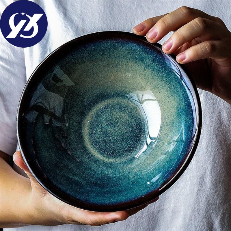 Bol à nouilles Ramen changement de four japonais, vaisselle de cuisine sous émaillée, bol à soupe à salade, grand bol à riz, service de table