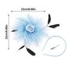 Dual-purpose Feather Headdress Colorful Lady Fascinators Retro Flower Headpieces  Wedding