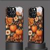 Autumn Pumpkin Flowers Pattern Tempered Glass Phone Case For Samsung Galaxy S23 S24 S25 S26 Ultra Plus FE Shockproof Cover
