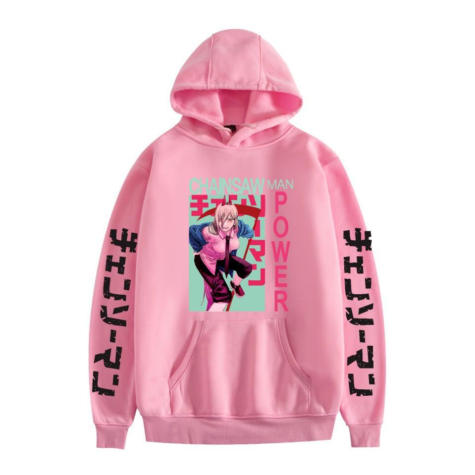 Chainsaw Man Otoño Invierno Forro Polar Ropa de Calle Tops Hombre Mujer Moda Sudaderas