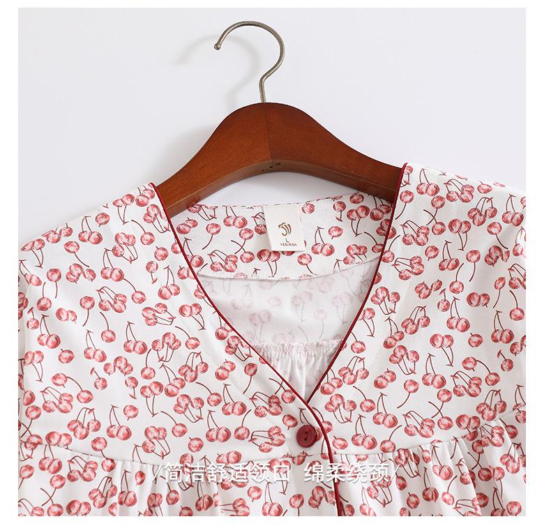 Set de pijama pentru femei cu decolteu în V din bumbac: Cardigan cu mânecă lungă și pantaloni, Mărime mare, Casual și croială largă pentru primăvară și toamnă