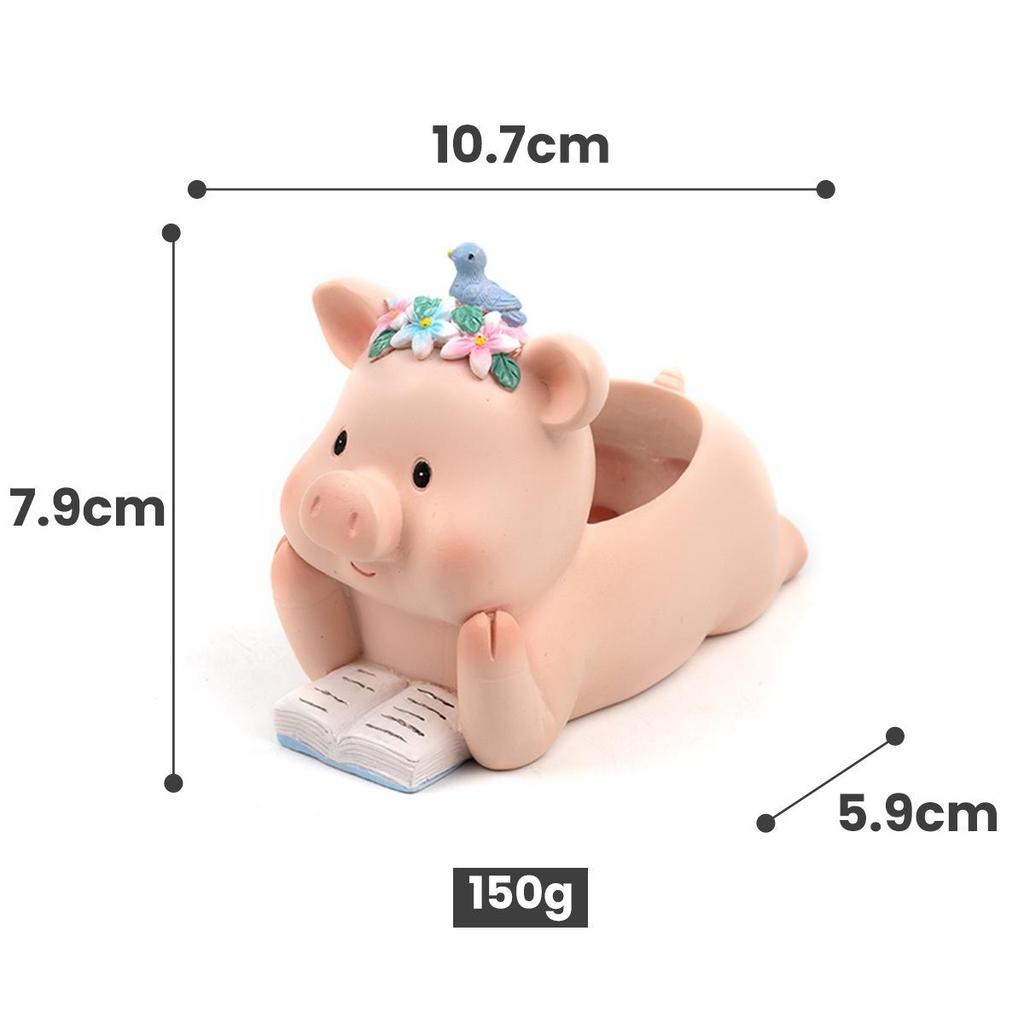 Cute Pig Resin Flower Pot Cartoon Animal Succulent Flower Pot Desktop Plants Pot Cactus Potted Home Decoration Ornaments Gift